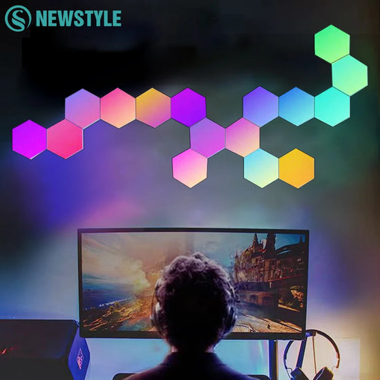 RGB Hexagonal Quantum LED Smart Wall Light Panels