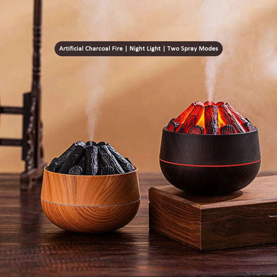 Charcoal Fire Air Humidifier and Night Light