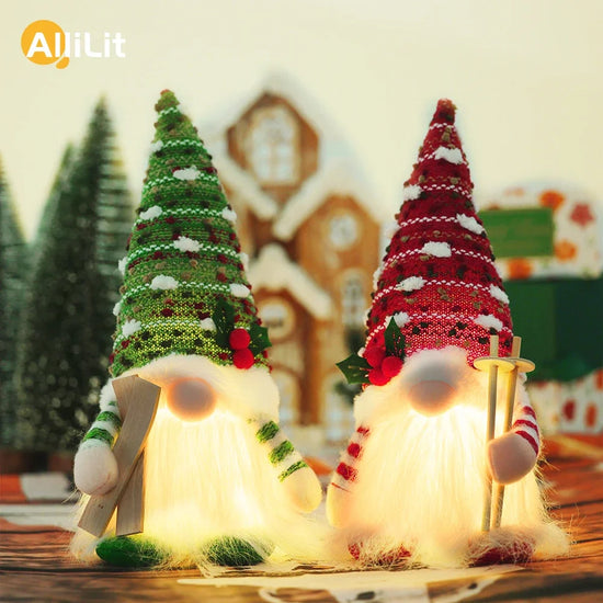 1~4pcs Christmas Decorations Glowing Gnome